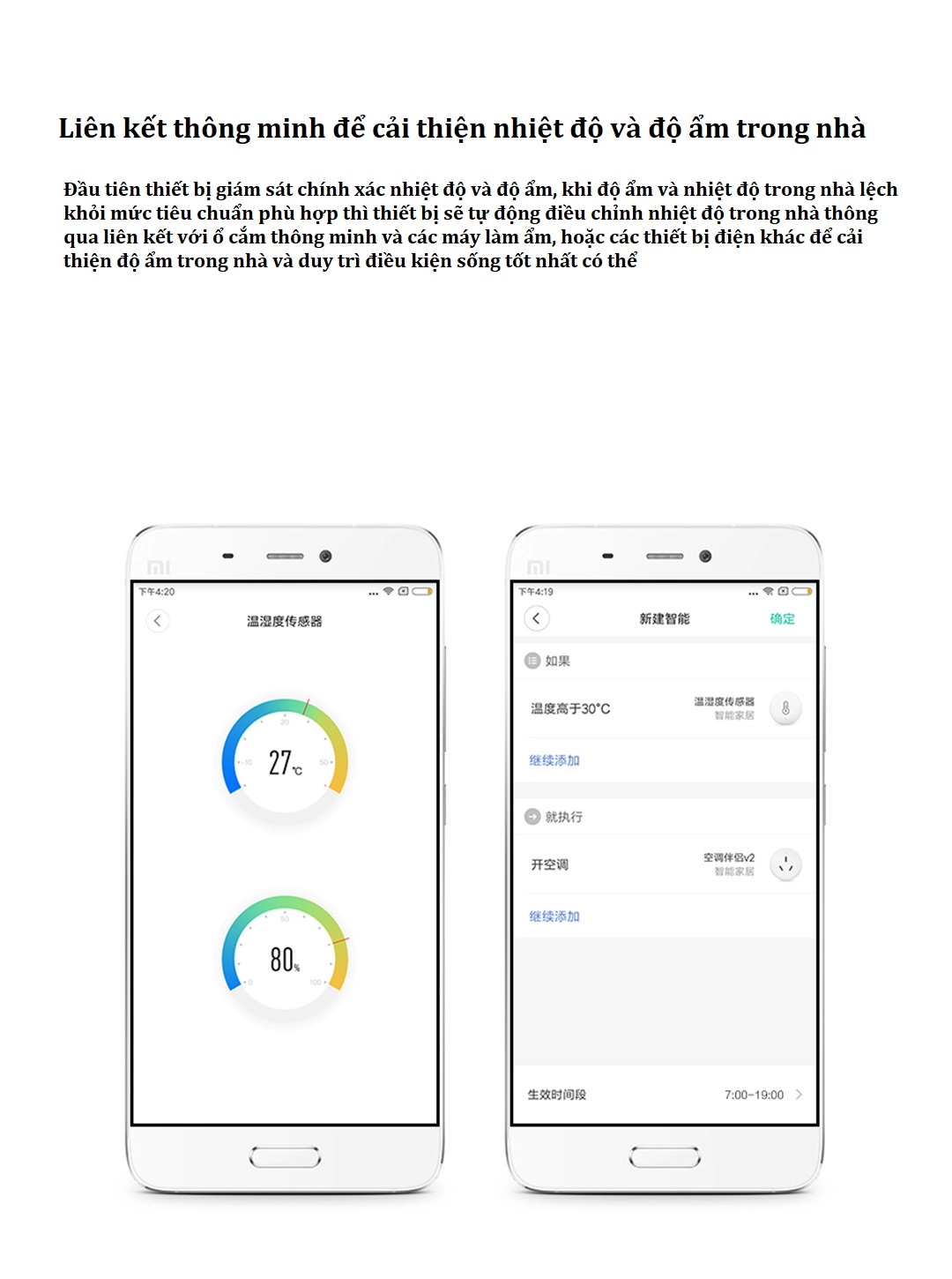 Cảm biến nhiệt độ và độ ẩm Xiaomi Aqara WSDCGQ11LM